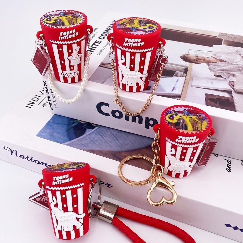 TEEN IN TIMES Silicone Popcorn Bucket Keychain Pendant Totemo Kawaii Shop