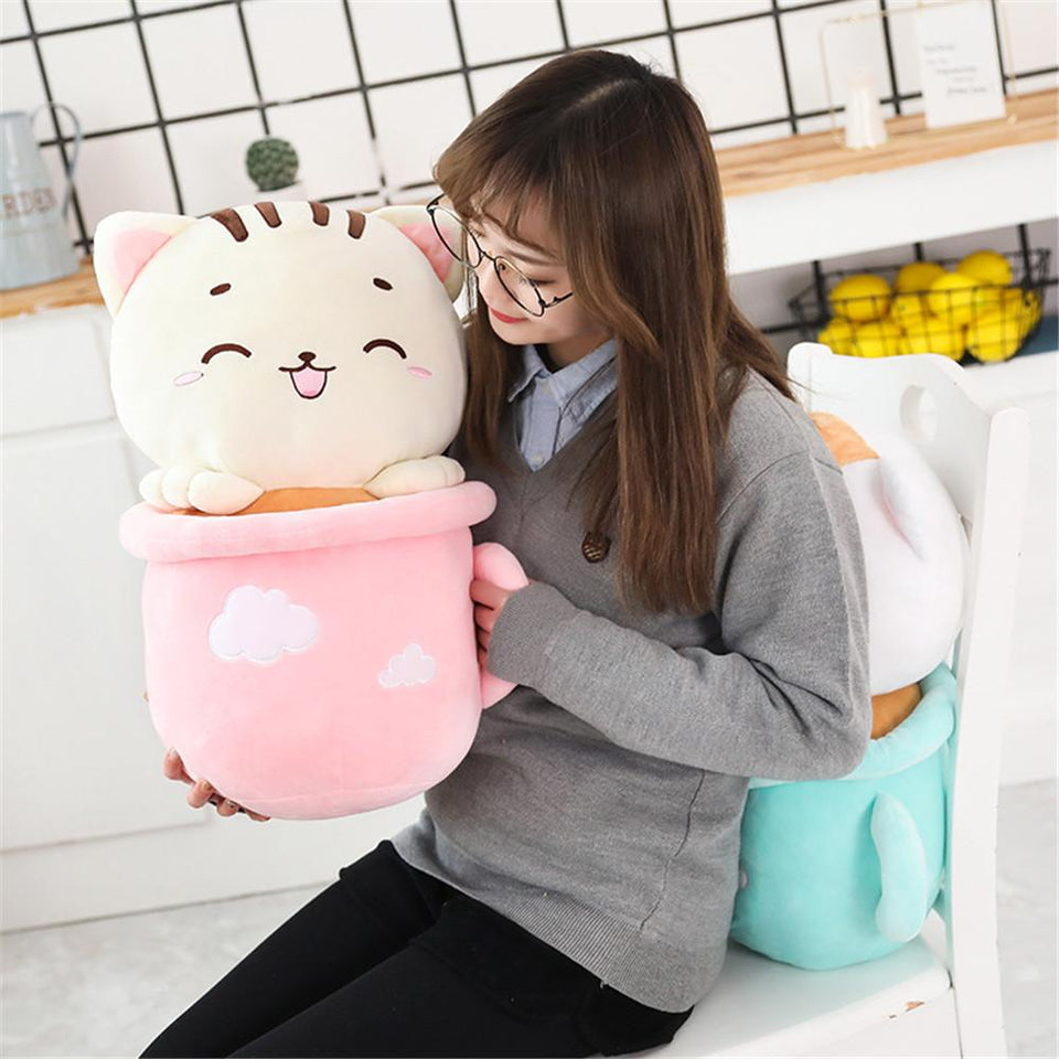 Kitty in Cup Plush & Blanket