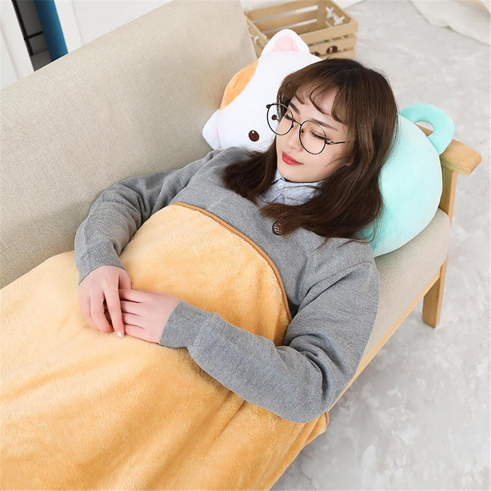 Kitty in Cup Plush & Blanket