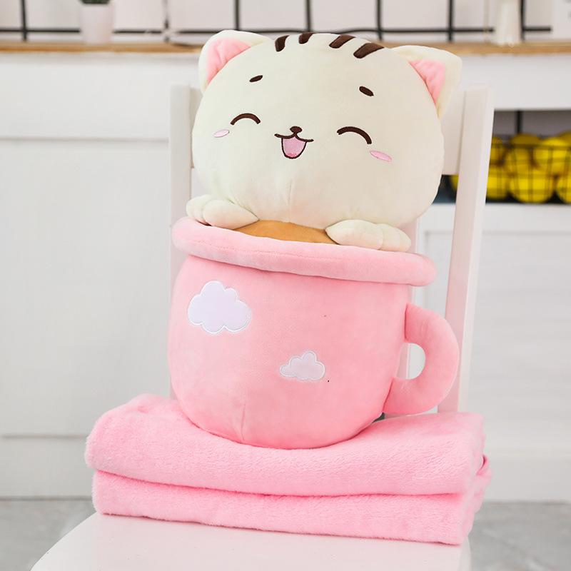 Kitty in Cup Plush & Blanket
