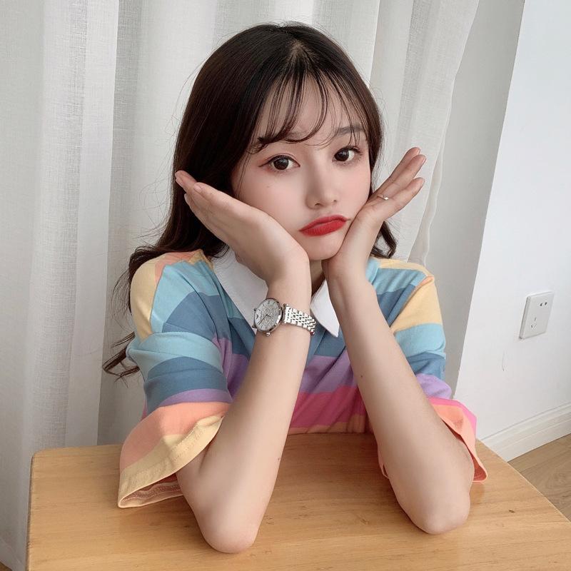 Pastel Vibes Collared Short Sleeve 'Oversized' Shirt