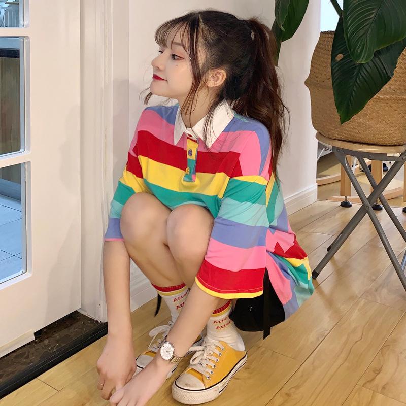 Pastel Vibes Collared Short Sleeve 'Oversized' Shirt