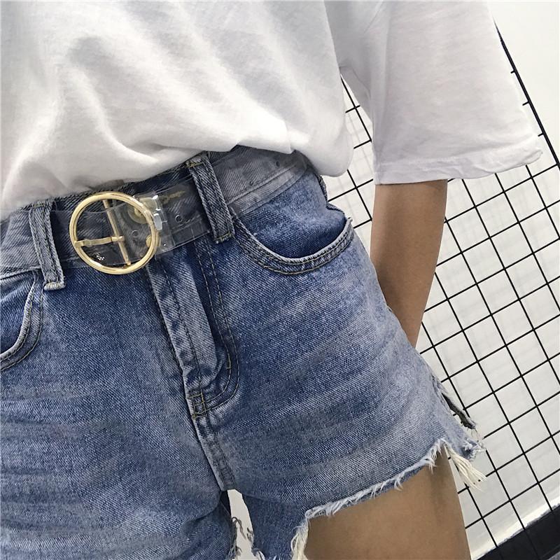 Transparent Love Buckle Belt