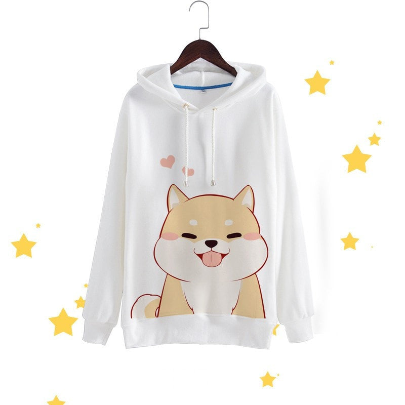 Shiba Boutique - Shiba Inu Love Dog Hoodie Sweater Women 