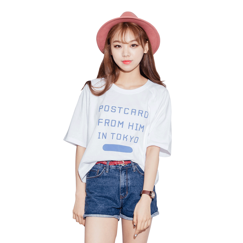 Postcard From Him in Tokyo Tee - Totemo Kawaii Shop