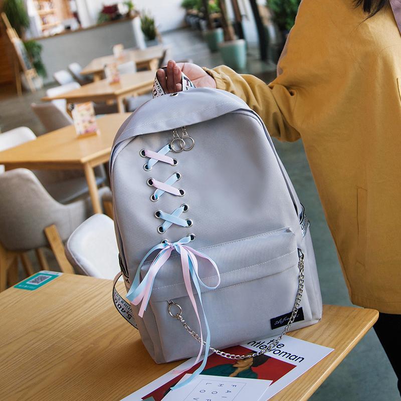 Korean Minimalist Bow Backpack