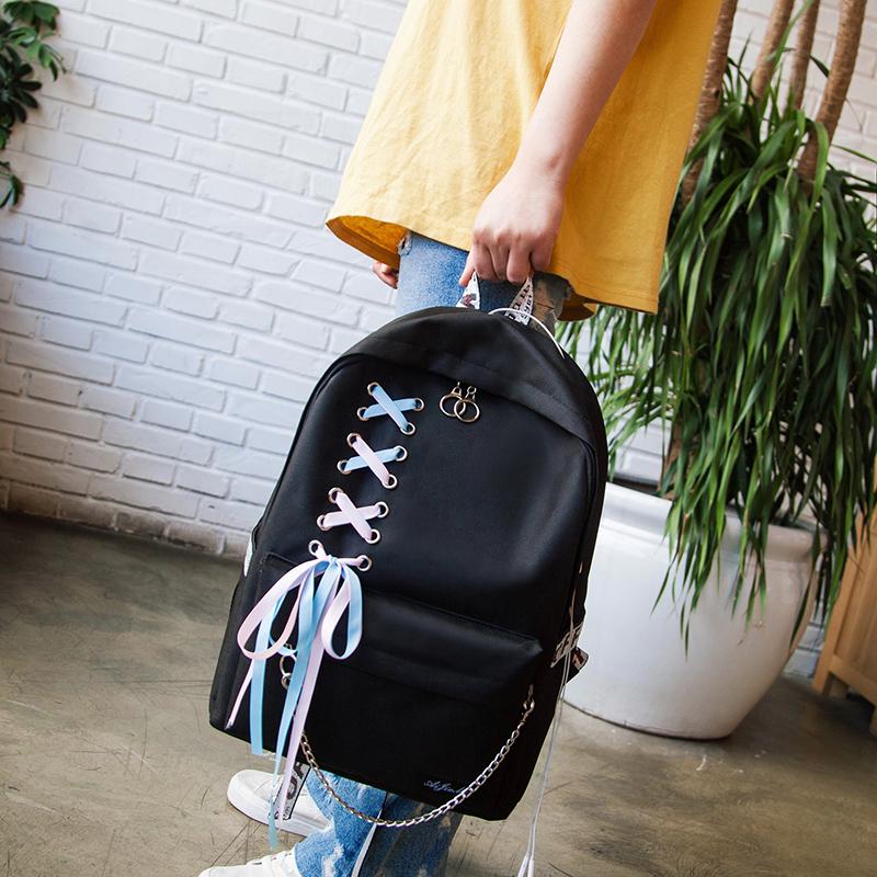 Korean Minimalist Bow Backpack