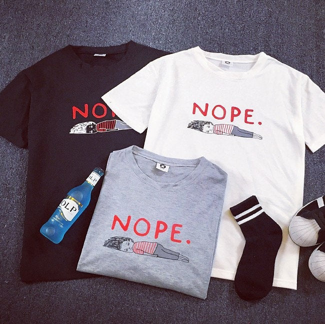 NOPE Casual Tee - Totemo Kawaii Shop