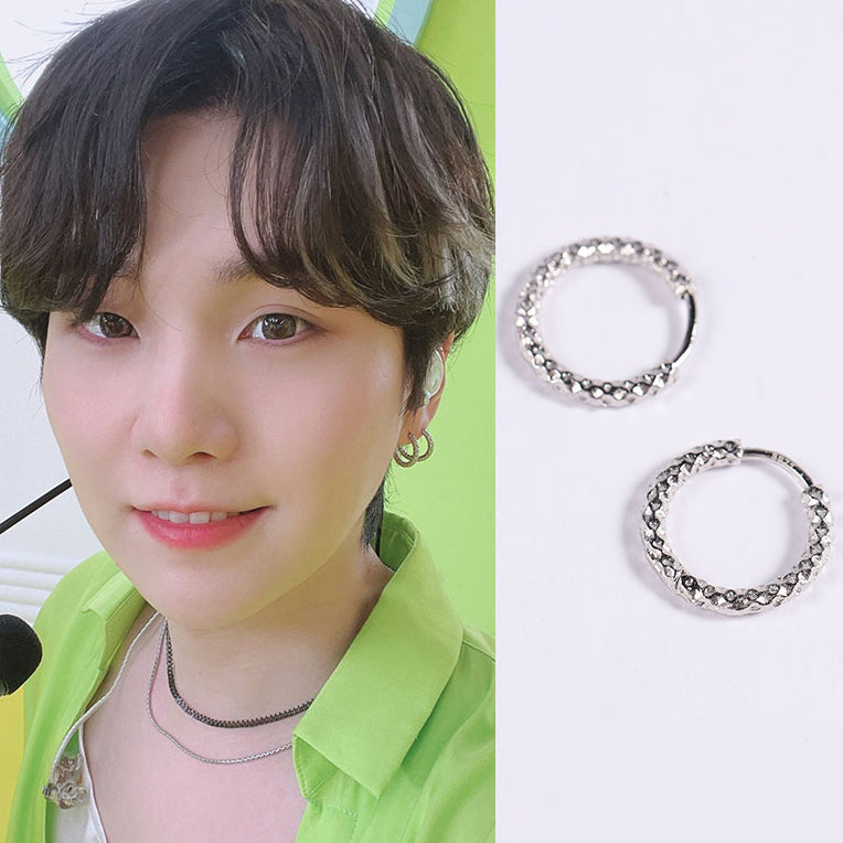 BTS X SUGA Hoop Earrings Totemo Kawaii Shop