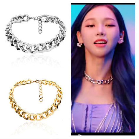AESPA X KARINA  Thick Choker Chain Necklace