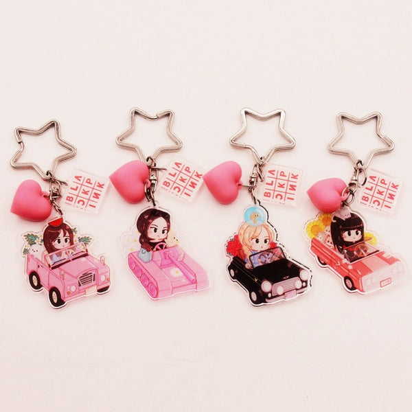 BLACKPINK Cartoon Acrylic Star Keychain