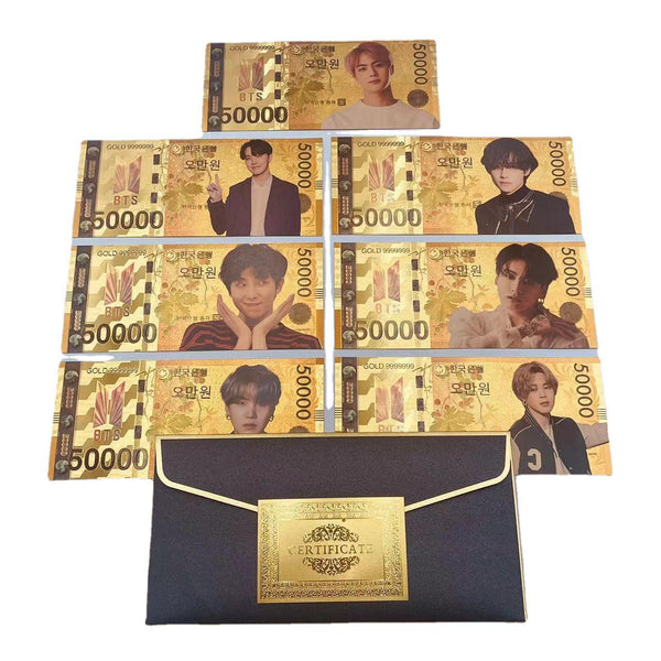 BTS Golden Banknote Set