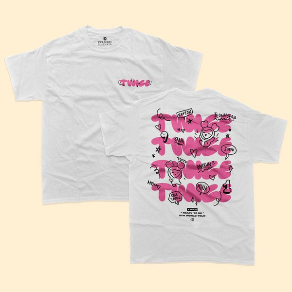 TWICE 5th World Tour 'Ready To Be'  Kawaii Scribbled Graphic Tee