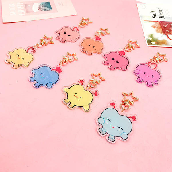STRAYKIDS X SKZOO 'Maxident' Heart Pipi Star Keychain