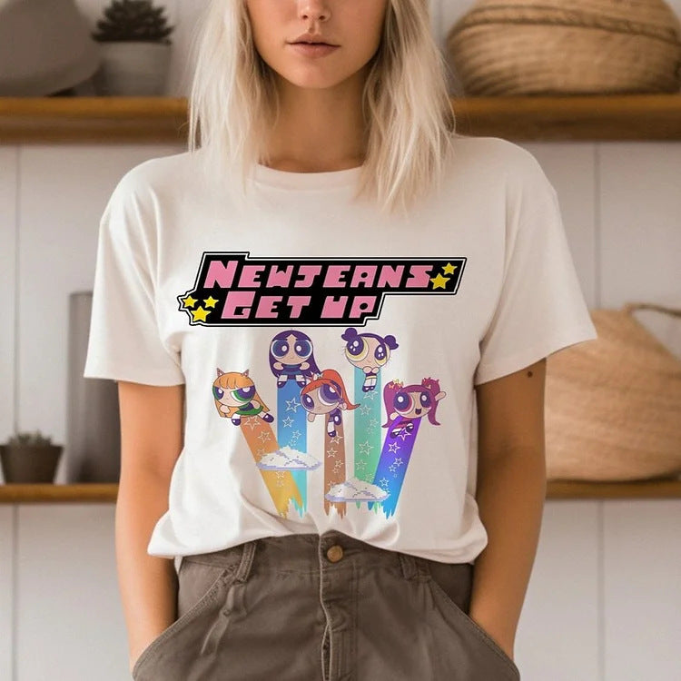 ハニ newjeans tシャツ get up フリーサイズ NewJeans Get Up Short Sleeve T-Shirt (HAERIN) – LINE FRIENDS_US