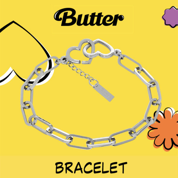 BTS 'Butter' Heart Chain Bracelet