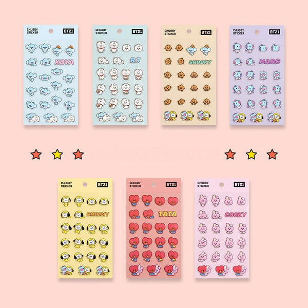 BT21 BABY Kawaii Bubble Sticker Pack