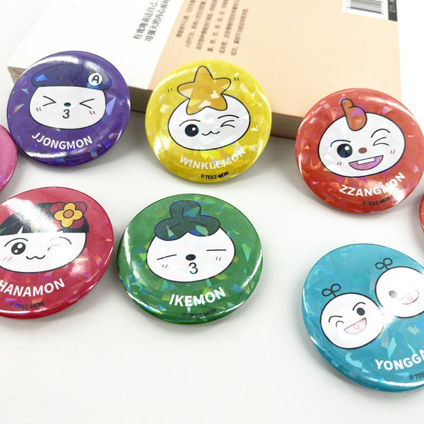 ATEEZ Teez-Mon Cartoon Brooch Badge