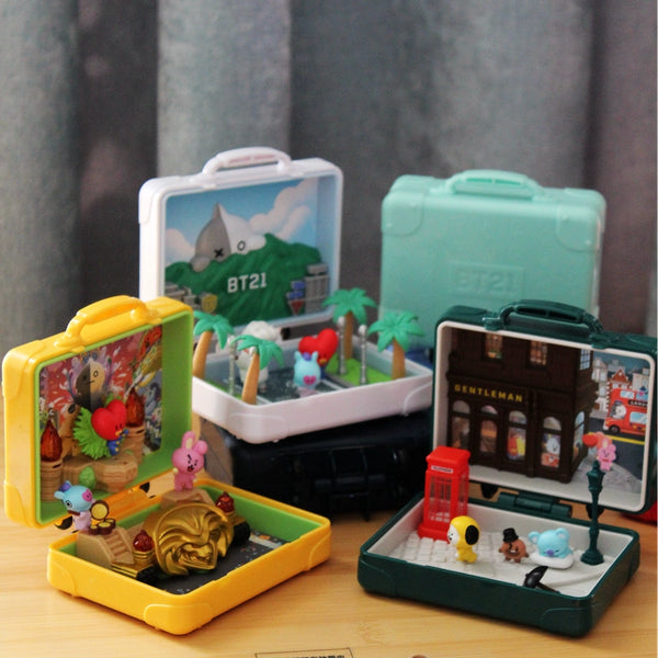 BT21 World Miniature Suitcase Scene