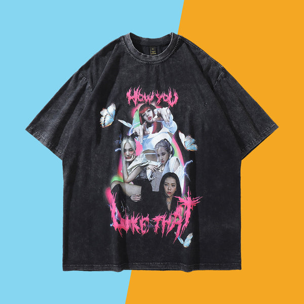 BLACKPINK 'How You Like That' Washed Graphic Tee