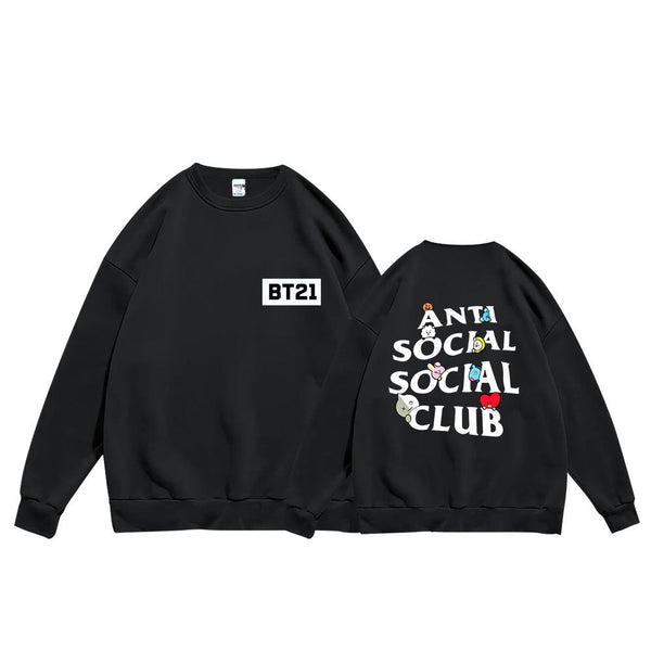 BT21 Cartoon Anti Social Club Sweater