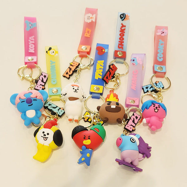 BT21 Silicone Keyring Doll