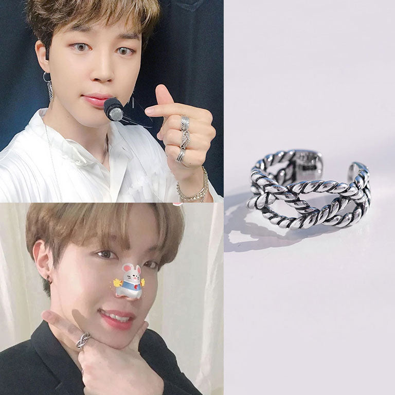 Jhope Rings BTS X JIMIN X JHOPE Knotted Infinity Ring โ Totemo Kawaii Shop