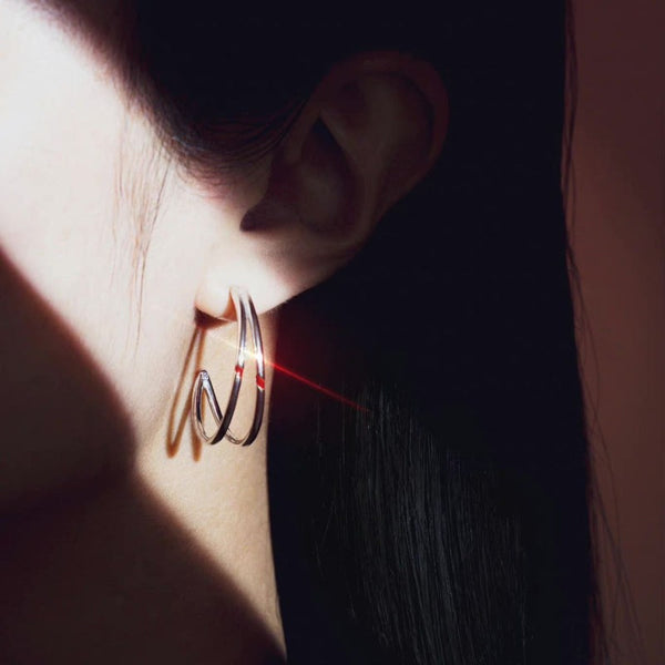 BTS X JIMIN Red Carving Double Hooped Earrings