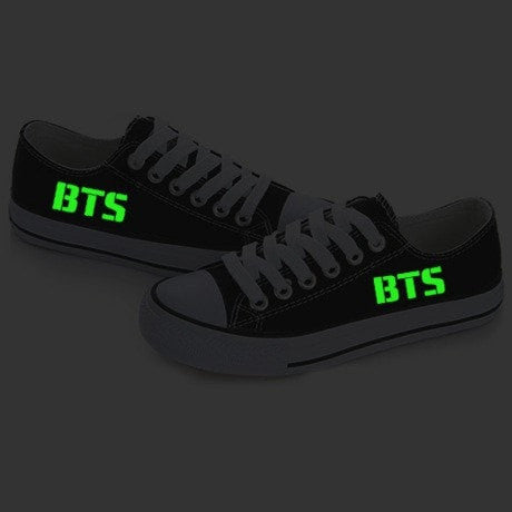 BTS Bias Low Top Glow in Dark Sneakers - Totemo Kawaii Shop