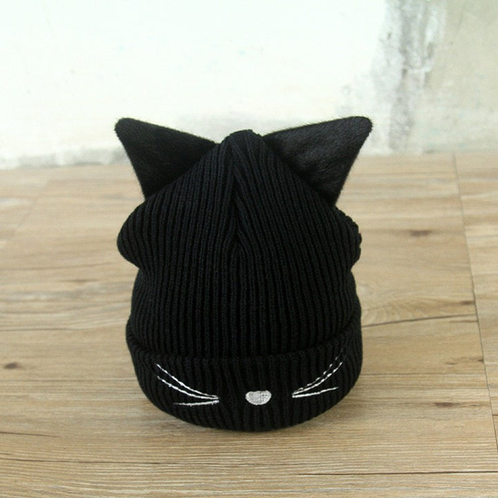 Cat Ears & Whiskers Beanie - Totemo Kawaii Shop