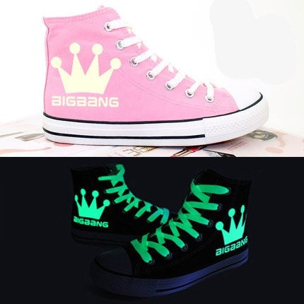 BIGBANG Crown Glow in Dark Sneakers - Totemo Kawaii Shop