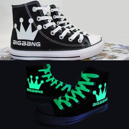 BIGBANG Crown Glow in Dark Sneakers - Totemo Kawaii Shop