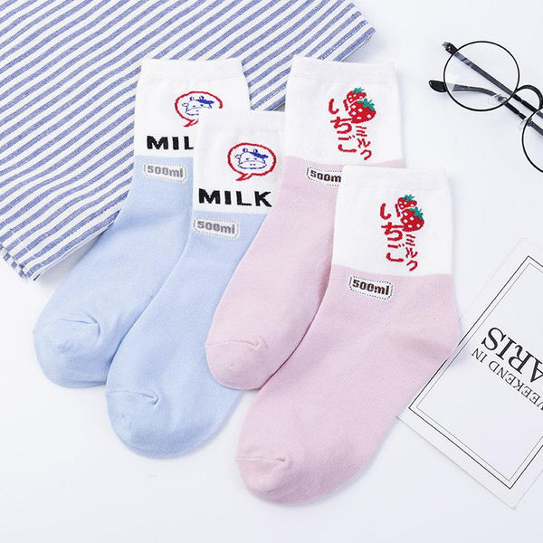Milk & Strawberry Socks