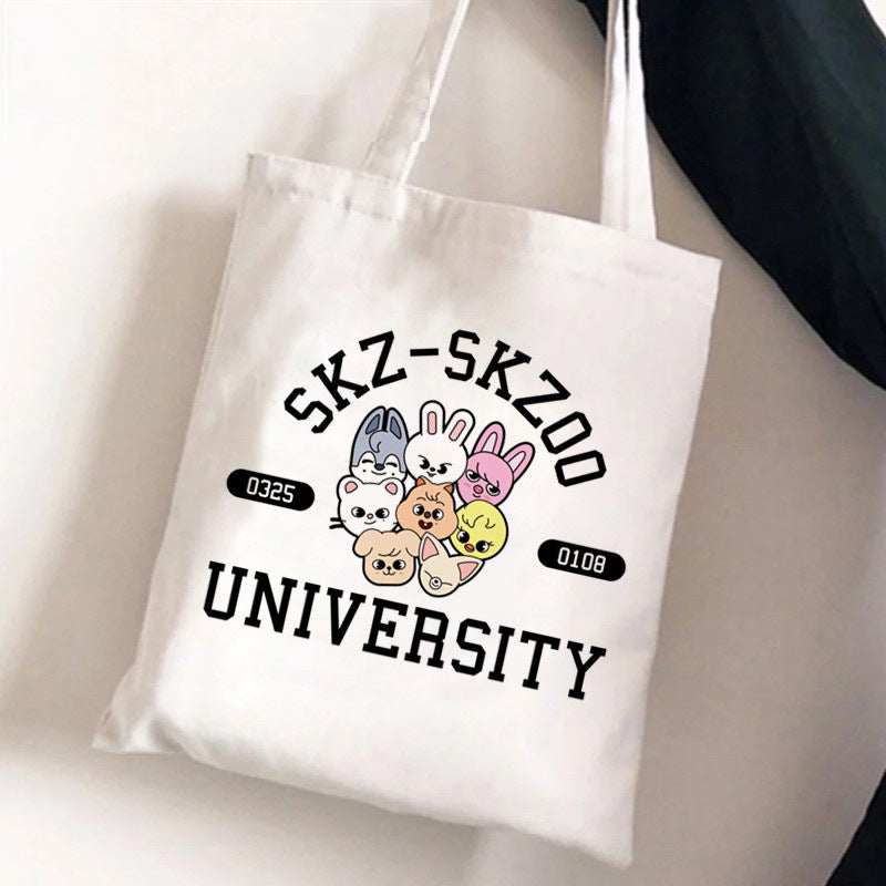 STRAYKIDS X SKZOO Cute Cartoon Canvas Tote Bag – Totemo