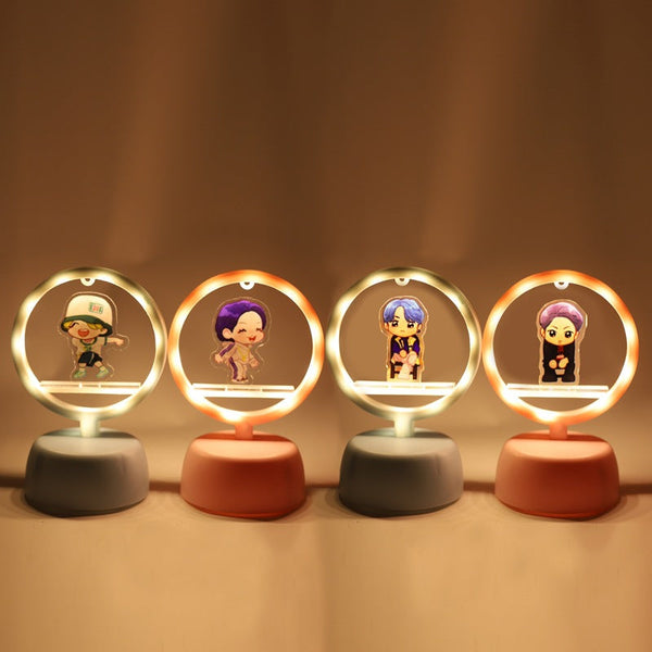 BTS Acrylic Cartoon Night Lamp