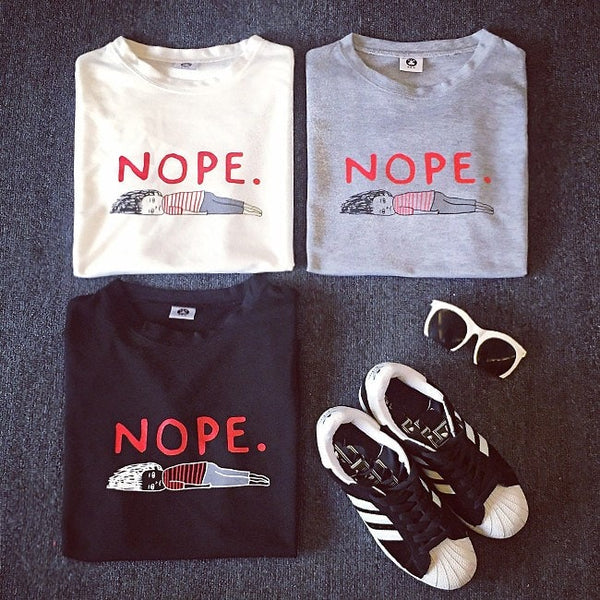 NOPE Casual Tee - Totemo Kawaii Shop